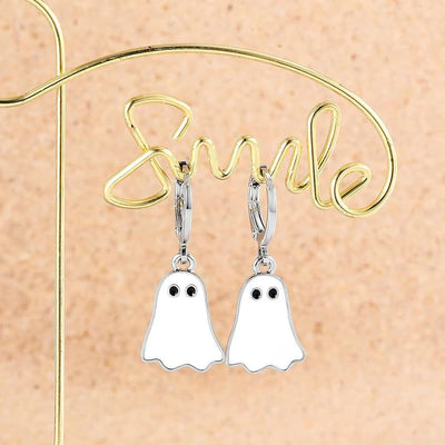 Aretes de Aro con Fantasma Dorado para Halloween - Image 12