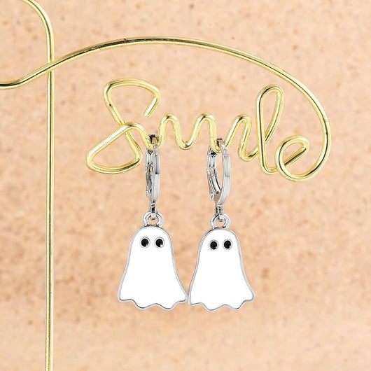 Aretes de Aro con Fantasma Dorado para Halloween - Image 12