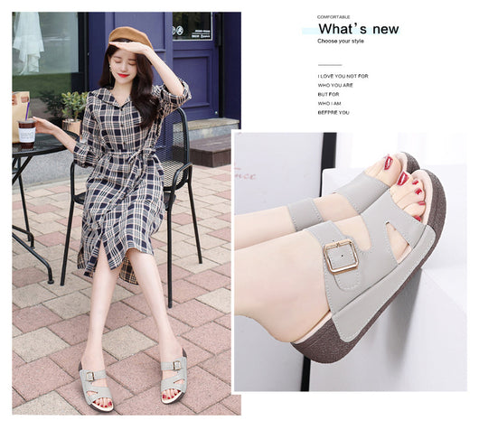 Sandalias Talla Grande Mujer Verano Suela Suave con Alzada - Image 19