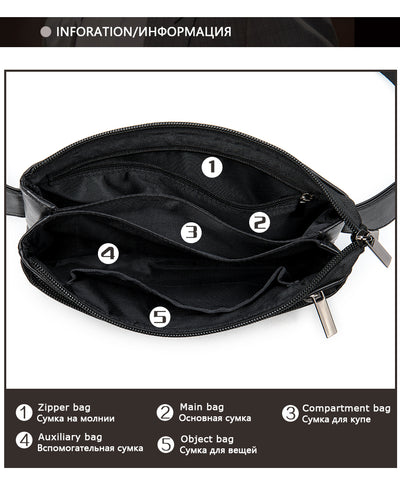 Bolsa Diagonal de Cuero Casual Unisex - Image 5