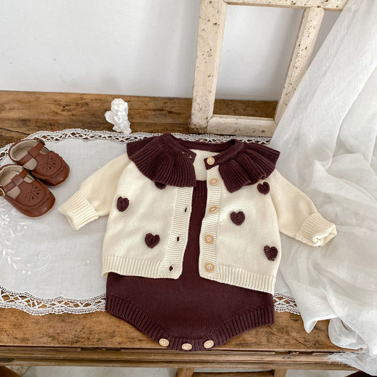 Cardigan Infantil con Corazones Tejidos - Manga Larga - Image 23