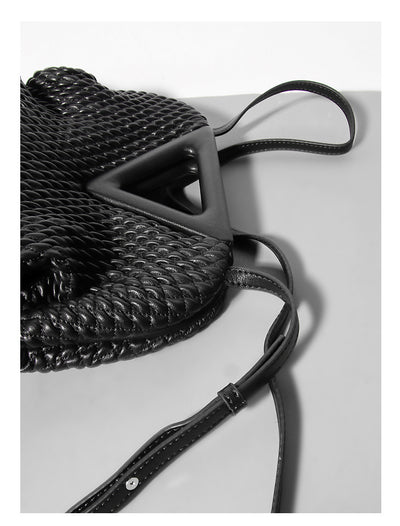Bolso Nube Triangular de Cuero Vacuno Texturizado - Image 18