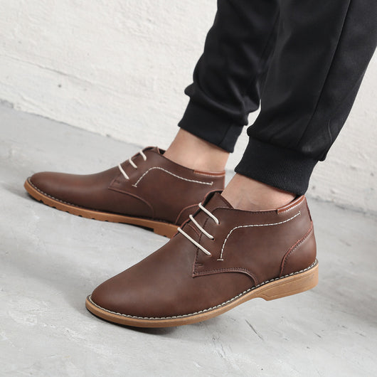 Botas Casuales de Cuero para Hombre - Zapatos de Trabajo Versátiles - Image 13