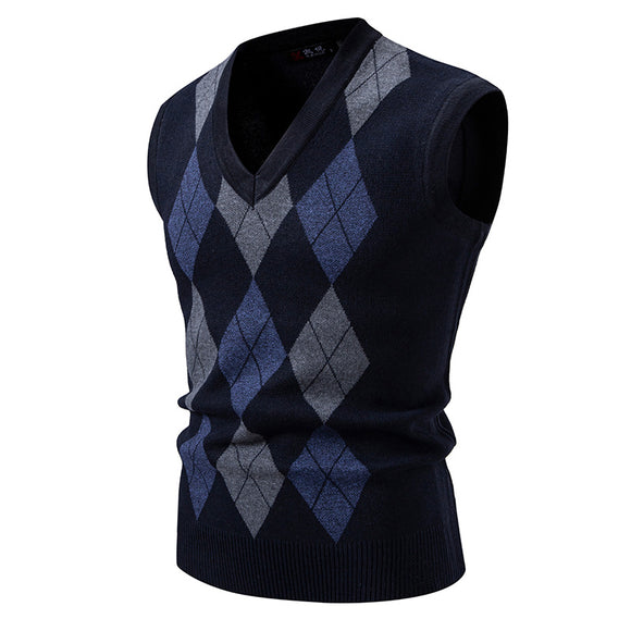 Suéter Pullover Cuadros Casual para Hombre