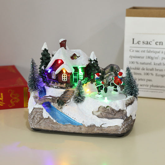 Adorno Musical Navideño Giratorio con Luz Luminosa en Resina - Image 16