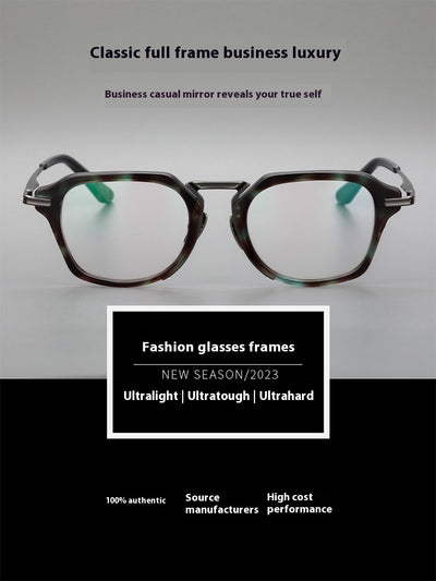 Gafas Retro de Titanio Puro con Montura de Lámina Metálica - Image 11
