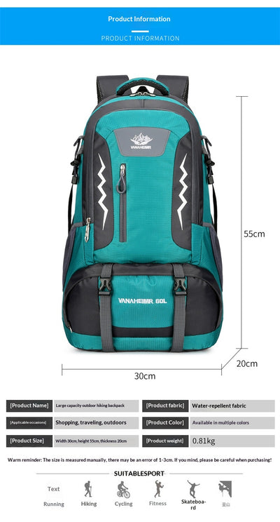 Mochila de Trekking de Gran Capacidad para Aventuras Outdoor - Image 10