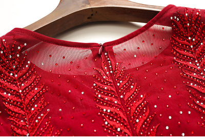Vestido de Fiesta con Bordados Diamantados - Image 11