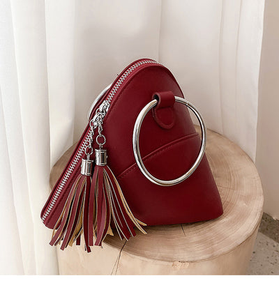 Bolso de Mano Texturizado con Borla para Mujer - Image 9