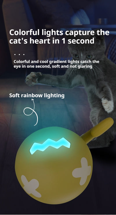 Juguete Interactivo Eléctrico para Gatos - Pelota Rodante USB con Diseño de Espina de Pescado - Image 10