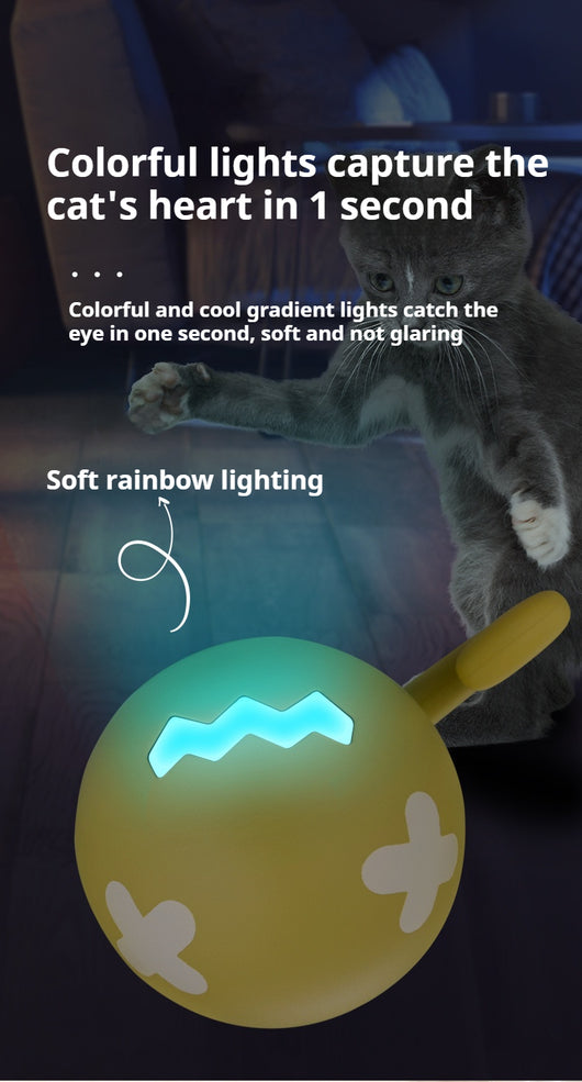 Juguete Interactivo Eléctrico para Gatos - Pelota Rodante USB con Diseño de Espina de Pescado - Image 10