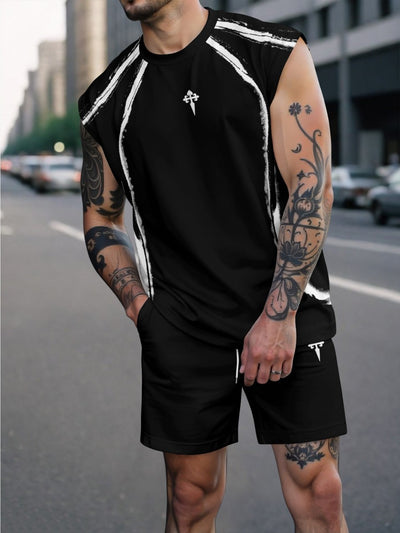 Conjunto Deportivo Hombre con Estampado de Letras - Image 9