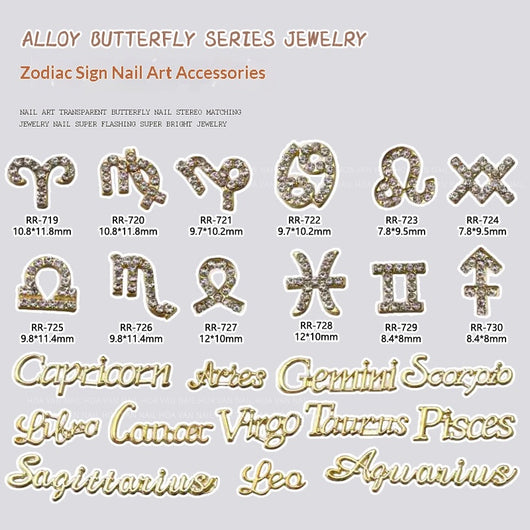 Accesorios de Nail Art 3D con los Doce Signos del Zodiaco - Image 33