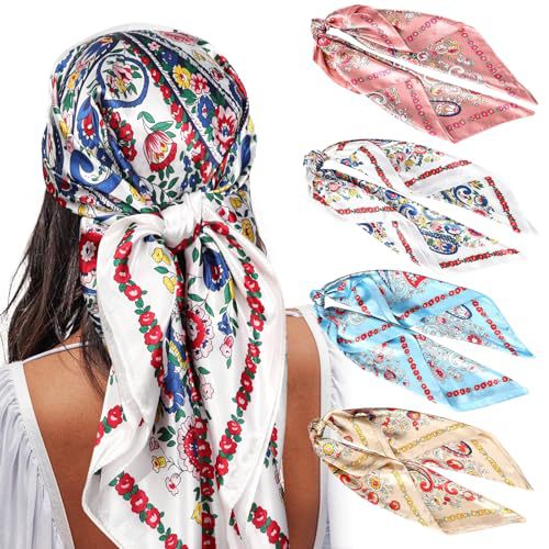 Pañuelo de Seda Estampado Cuadrado - Image 11