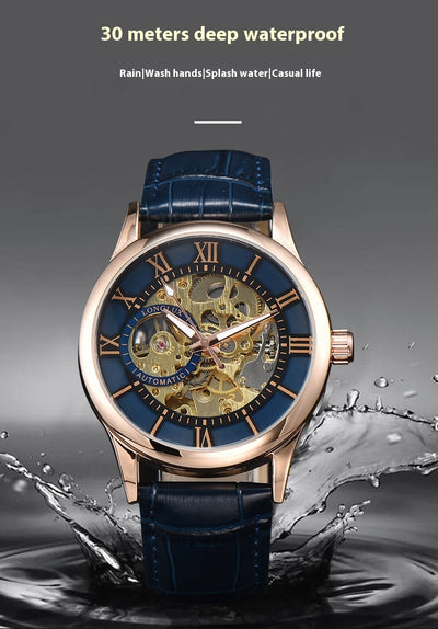 Reloj Mecánico Hombre Escala Romana Resistente al Agua Estilo Ejecutivo - Image 13