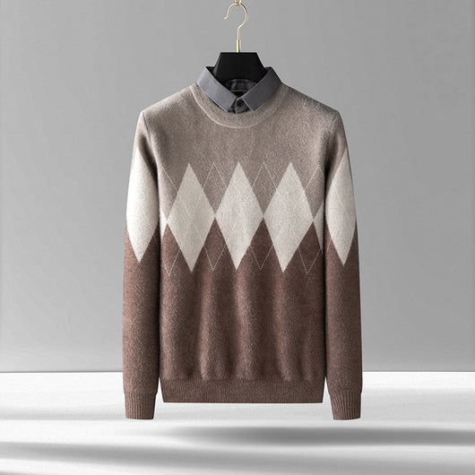 Camisa Térmica Hombre con Efecto Dos Piezas y Imitación Visón - Image 7