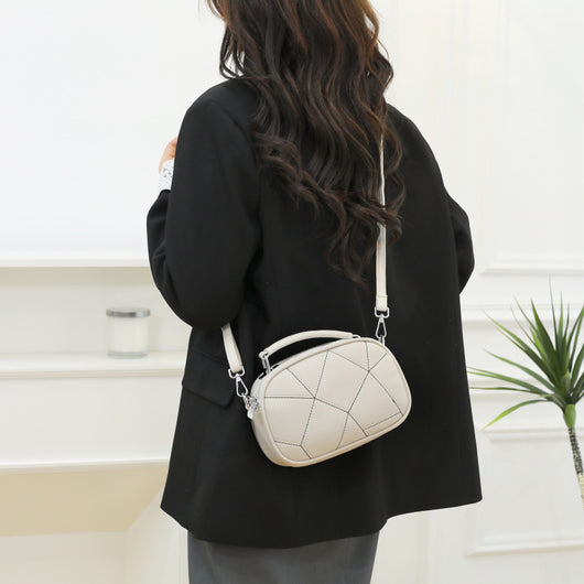 Bolso Pequeño Retro de Patchwork Trendy con Tres Capas - Image 3