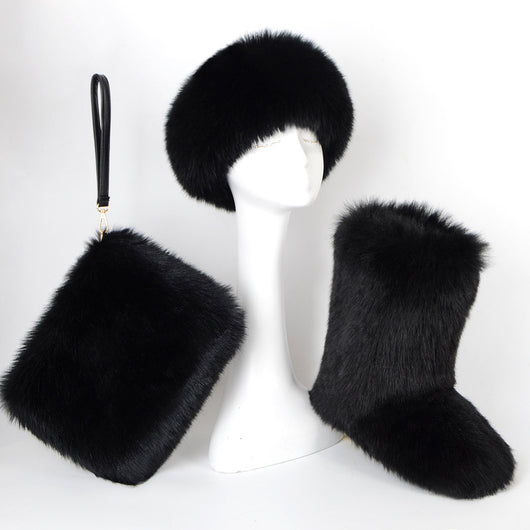 Botas de Nieve para Mujer Talla Grande con Forro de Terciopelo y Pelaje Sintético - Image 7