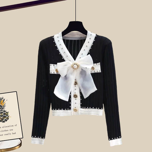 Conjunto Otoñal para Mujer Talla Grande con Detalle de Moño - Image 10