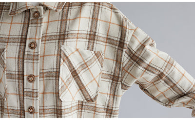 Camisa Acolchada de Cuadros Salvaje Talla Grande para Mujer - Image 12