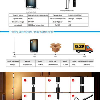 Lámpara de Pie Regulable para Lectura - Luz Cálida Ajustable - Image 9