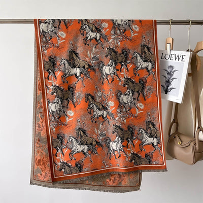 Bufanda Gruesa de Invierno con Diseño Jacquard Tipo Cashmere - Image 14
