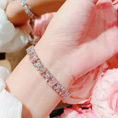 Pulsera Floral de Diamantes de Color en Oro Amarillo 18K - Image 3