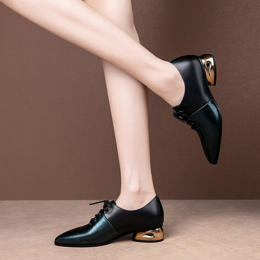 Zapatos de Tacón Grueso Escotados para Mujer Talla Grande - Image 6