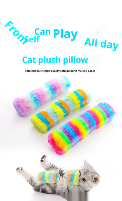 Almohada Cómoda para Mascotas con Rayas Coloridas - Image 24