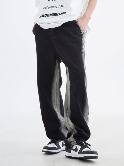 Jeans Retro Americano con Degradado Negro para Hombre - Image 11