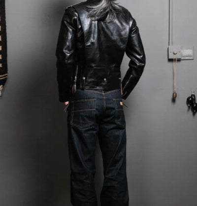 Chaqueta de Cuero Biker con Cuello Solapa Primavera-Otoño - Image 5