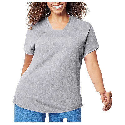Playera Holgada de Manga Corta Color Sólido