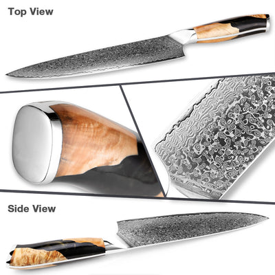 Cuchillo de Chef Damasco Profesional - Acero de Damasco Premium - Image 14