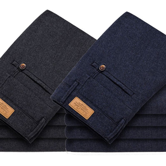 Pantalones Casuales Slim Fit de Algodón y Lino con Elasticidad para Hombre - Image 5