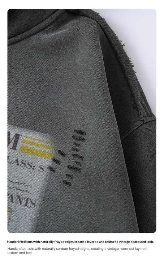 Sudadera Estilo Cardigan con Cierre y Diseño Roto - Image 24