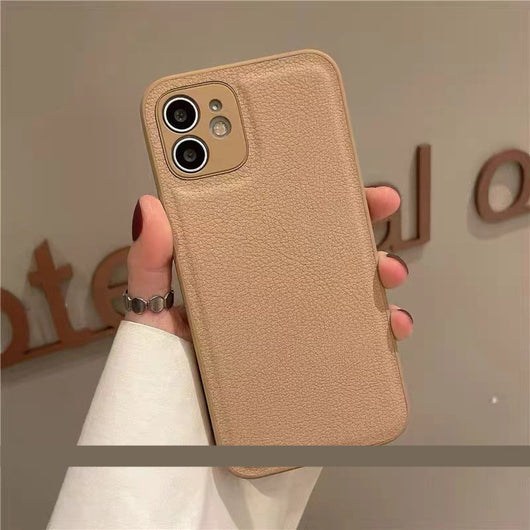 Funda de Celular con Textura de Cuero Premium en Color Sólido - Image 14