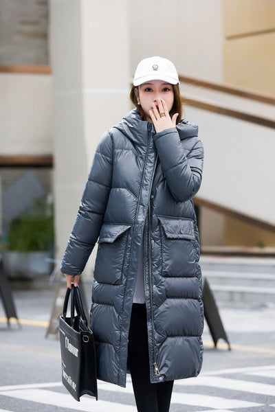 Abrigo Largo de Invierno Estilo Coreano para Mujer - Image 6