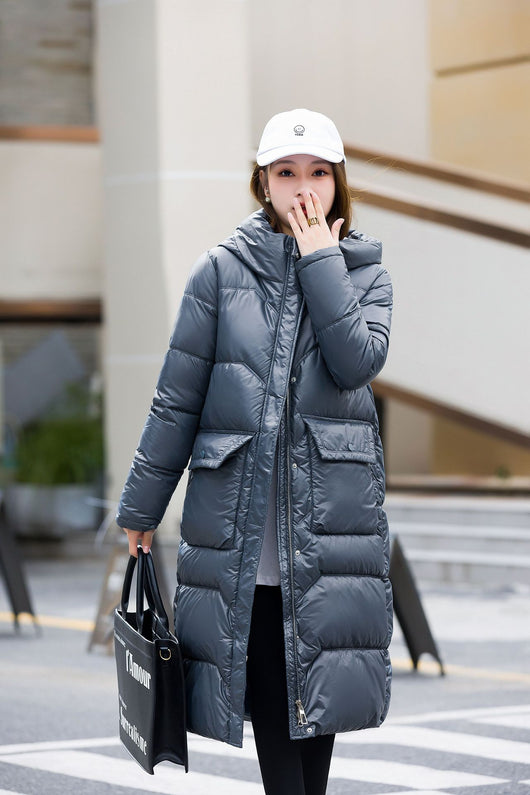 Abrigo Largo de Invierno Estilo Coreano para Mujer - Image 6