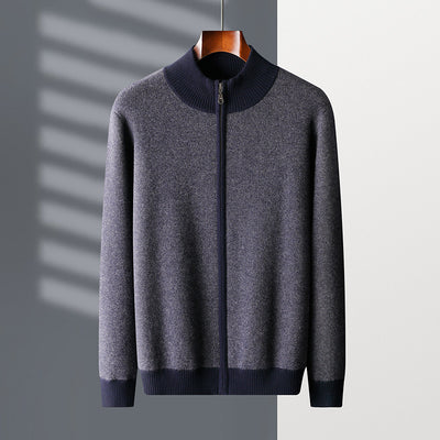 Cardigan de Cuello Alto con Cierre de Cachemira para Hombre - Image 6