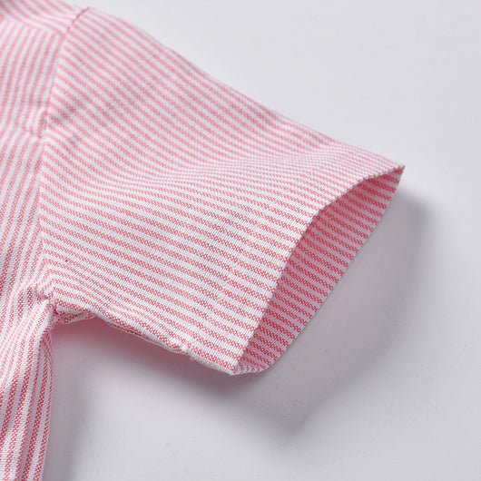 Conjunto de Dos Piezas: Camisa Rayada y Babero para Niño - Image 17