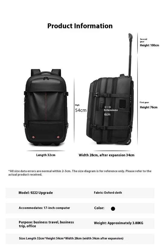 Mochila Trolley Expandible de Gran Capacidad para Viajes de Negocios - Image 28