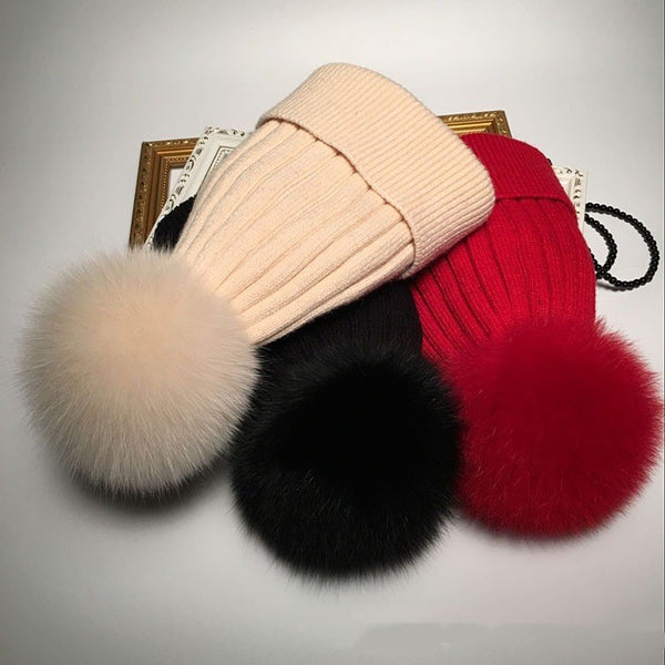 Gorro de Lana Coreano para Mujer - Otoño Invierno