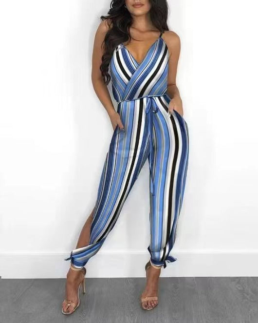 Jumpsuit Elegante con Escote V y Detalles de Encaje - Image 6