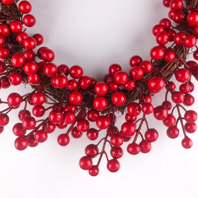 Corona Decorativa de Frutos Rojos Simulados - Image 13