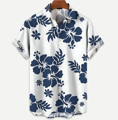 Camisa Casual de Playa para Hombre - Manga Corta Estilo Vacaciones - Image 5