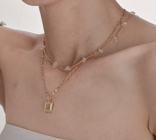 Collar Portarretratos Multicapa Cadena Clavícula - Image 17
