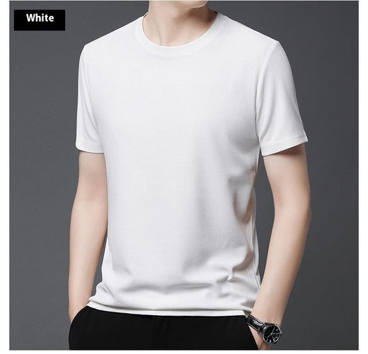 Playera Holgada de Cuello Redondo con Textura Waffle para Hombre - Image 29