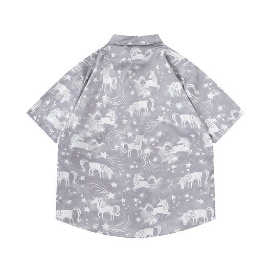 Camisa Estampada con Diseño de Estrellas para Hombre - Image 2