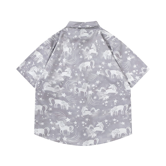 Camisa Estampada con Diseño de Estrellas para Hombre