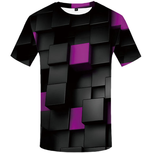 Playera Hombre Cuello Redondo con Patrón Geométrico 3D - Image 5